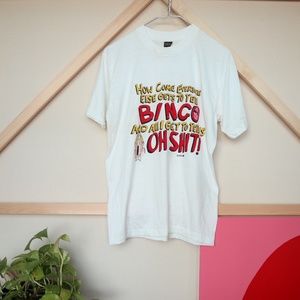 VTG 1989 Bingo Screen Printed SS 50/50 T-Shirt